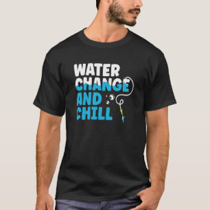 Camiseta Mudança de Água e Tanque de Peixes Relaxante Aquar
