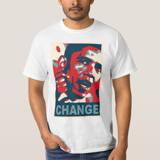 Camiseta Mudança de Obama, Jesus constante (Frente)