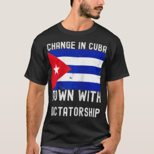 Camiseta Mudança em Cuba com apoio da ditadura cubana