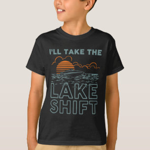 Camiseta Mudança no Lago Vida no Lago Barco Engraçado 