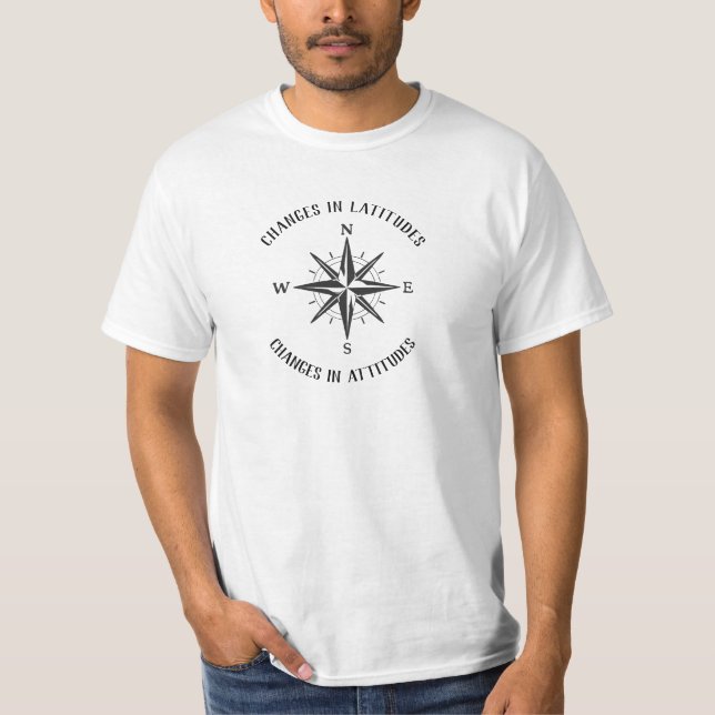 Camiseta Mudanças em latitudes, mudanças em atitudes (Frente)