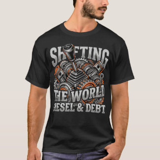 Camiseta Mudando o Mundo Diesel e Presente de Caminhoneiro 