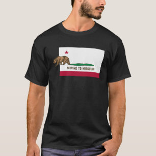 Camiseta Mudando Para Missouri Saindo Da Califórnia Projeta