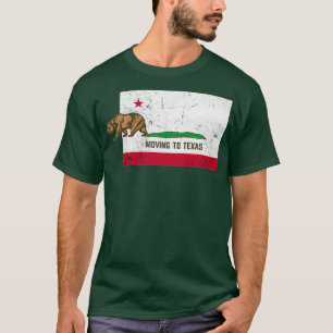 Camiseta Mudando Para O Texas Deixando A Califórnia Em Des