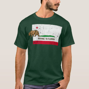 Camiseta Mudando-Se Para Flórida Deixando A Califórnia Em D