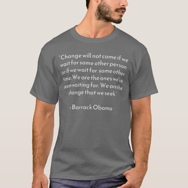 Camiseta Mudar Citação Obama Vidas Negras Importam Sem Just (Frente)