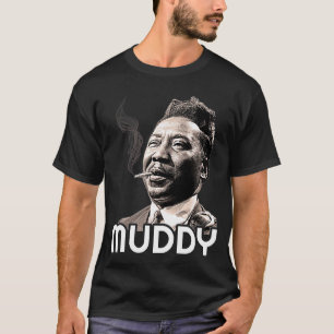 Camiseta Muddy Watts Retro Blues Music Legend