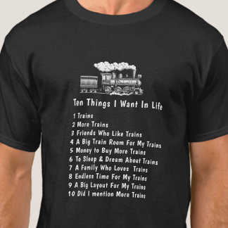 Camiseta Mude Qualquer Texto, 10 Coisas Que Quero Nos Combo