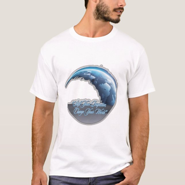 Camiseta "Mude sua perspectiva, mude seu mundo" (Frente)