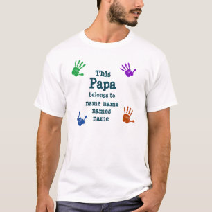Camiseta Mude todos os nomes que este papá pertence ao av