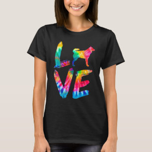 Camiseta Mudi Tie Dye Love Dog Mãe Pai