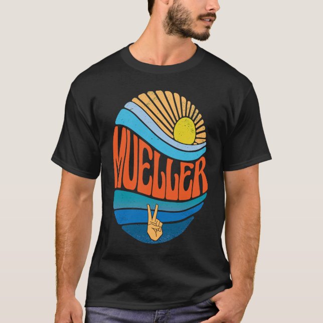Camiseta Mueller Vintage Sunset Mueller Groovy Tie Dye (Frente)