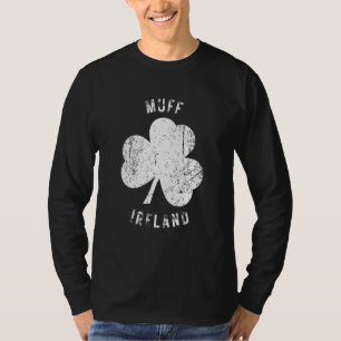 Camiseta Muff Irlanda Trevo Antigo Aparência Desgastada