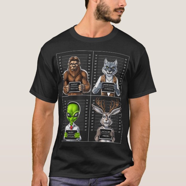 Camiseta Mugshot de Criptozoários (Frente)