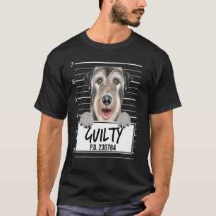 Camiseta Mugshot do Irish Wolfhound Cachorro Culpado