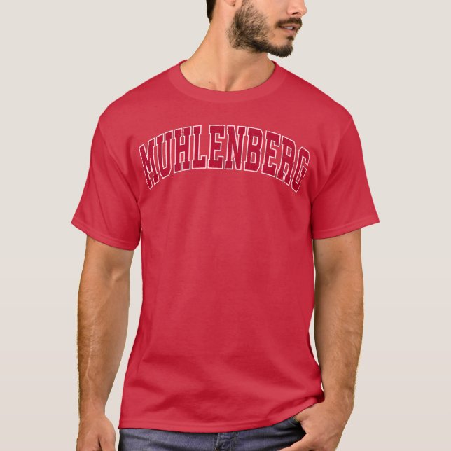 Camiseta Muhlenberg Pennsylvania Pa Sports Red retro (Frente)