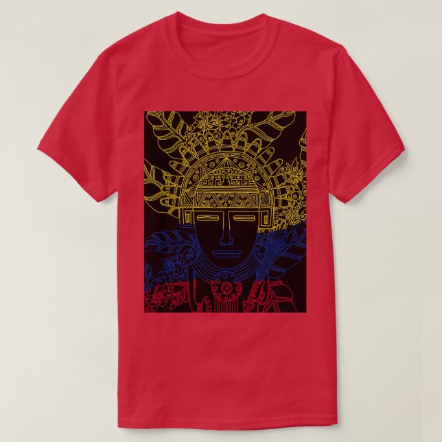 CAMISETA MUISCA CHIBCHA COLOMBIA CAFÉ PLANTA NACIONAL BANDE (Frente do Design)