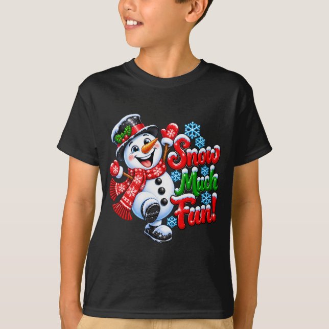 Camiseta Muita Diversão com Boneco de Neve (Frente)