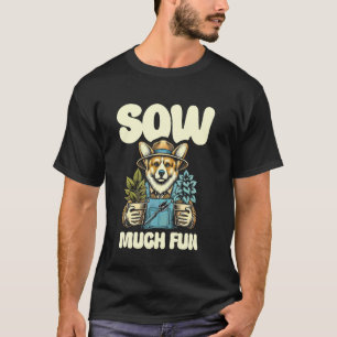 Camiseta Muita Diversão Jardineira Arte de Cachorro