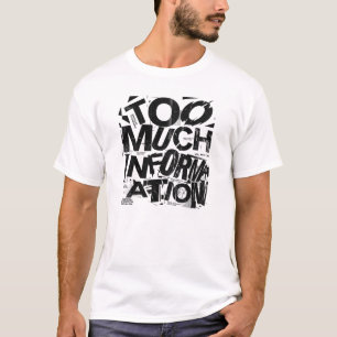 Camiseta MUITA INFORMAÇÃO Tipografia Brutalista de Rua