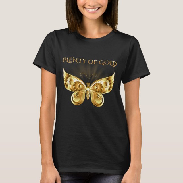 Camiseta Muita Ouro - Borboleta Luminosa (Frente)