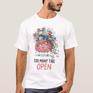 Camiseta Muitas Abas, Cérebro de Desenho, Camiseta, Saúde M