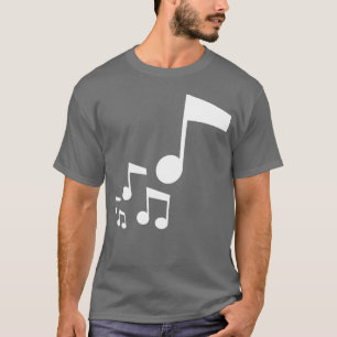 Camiseta Muitas notas musicais Instrumento musical