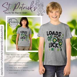 Camiseta Muitas Sorte Design de Aparência de Crochê Jovem