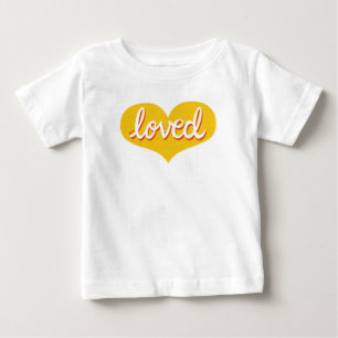 Camiseta MUITO AMADO - Coração de amor amarelo - menino/men