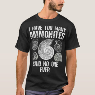 Camiseta Muito Ammonitora Coletor Fóssil Funny
