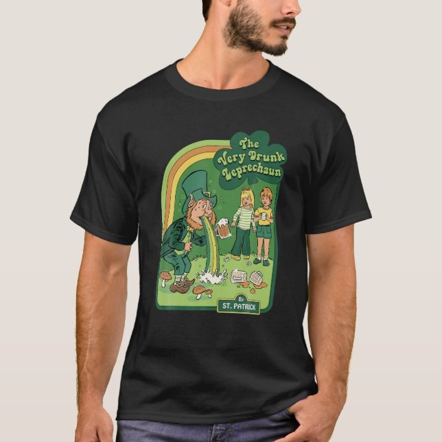 Camiseta Muito Bebado Leprechaun Dia de São Patrício Happy  (Frente)