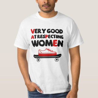 Camiseta Muito Bom Em Respeitar Mulheres Engraçadas Sim Eu