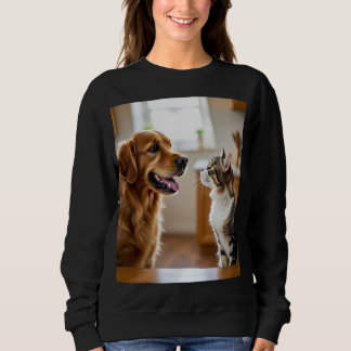 Camiseta Muito bonito gato e cachorro design em Tshirt 