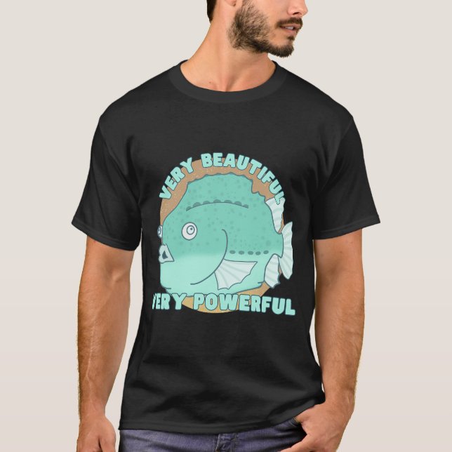 Camiseta Muito bonito, muito poderoso Lumpfish (Frente)