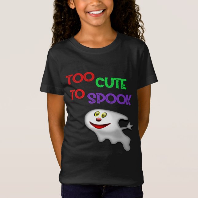 Camiseta Muito bonito para assustar Design de Halloween Fan (Frente)