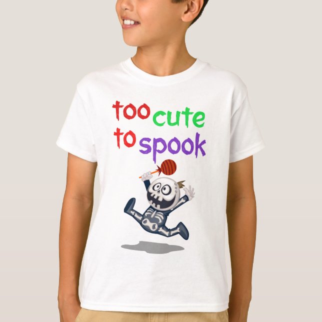 Camiseta Muito bonito para Spook - Crianças de Esqueleto de (Frente)