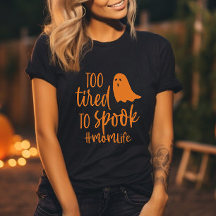 Camiseta Muito Cansado Para Estragar O Dia de as Bruxas eng