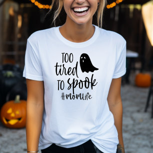 Camiseta Muito Cansado Para Estragar O Dia de as Bruxas eng
