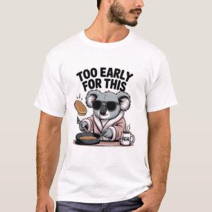 Camiseta Muito Cedo Para Esta Panqueca de Coala Engraçada