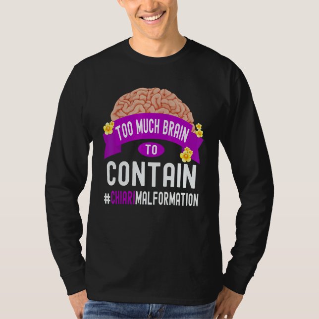 Camiseta Muito Cérebro Para Conter A Conscientização Da Mal (Frente)