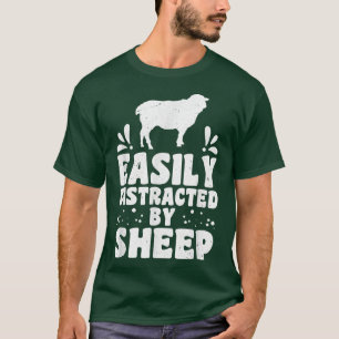 Camiseta Muito facilmente distraído por ovinicultores