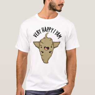 Camiseta Muito Feliz Eu Sou um Yam Engraçado Trocadilho de