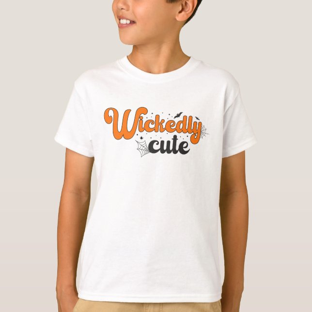 Camiseta Muito fofo - padrão mágico do Halloween perto (Frente)