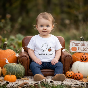 Camiseta Muito Fofo Para Assustar Bebê de Halloween Fantasm