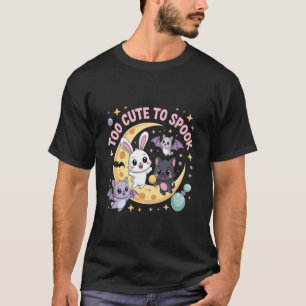 Camiseta Muito Fofo Para Assustar Coelho de Halloween Paste