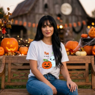 Camiseta Muito Fofo para Assustar – Fantasma de Halloween F