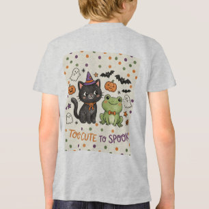 Camiseta Muito Fofo para Assustar Gato Bruxa Sapo Halloween