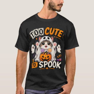 Camiseta Muito Fofo para Assustar – Gato Fantasma de Hallow