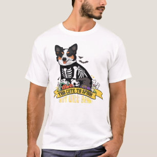 Camiseta Muito Fofo para Assustar, Mas Late um Halloween Ad