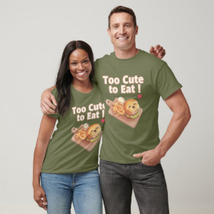 Camiseta Muito Fofo para Comer: Arte de Hambúrguer de Bicho